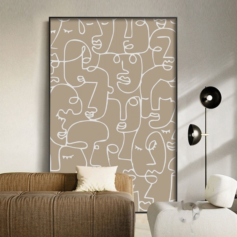 Modern decorative wall art with winter tree scene