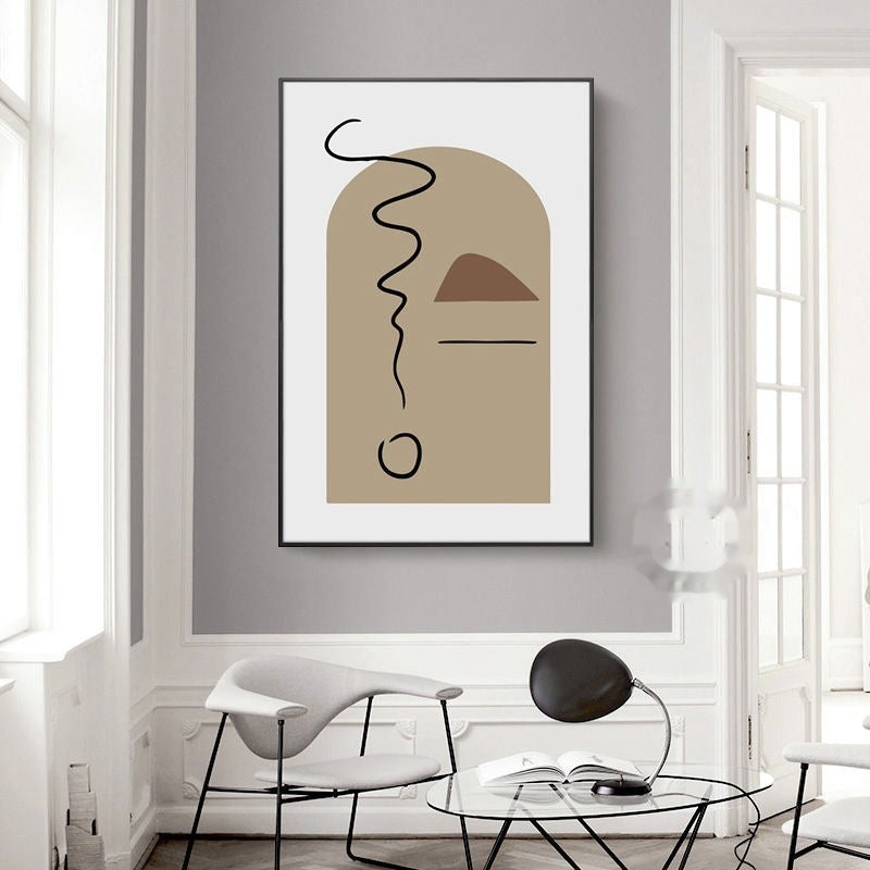 Modern decorative wall art with winter tree scene