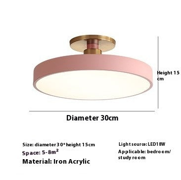 Modern Minimalist Acrylic Ring Ceiling Lamp Personality Nordic Living Room Creative