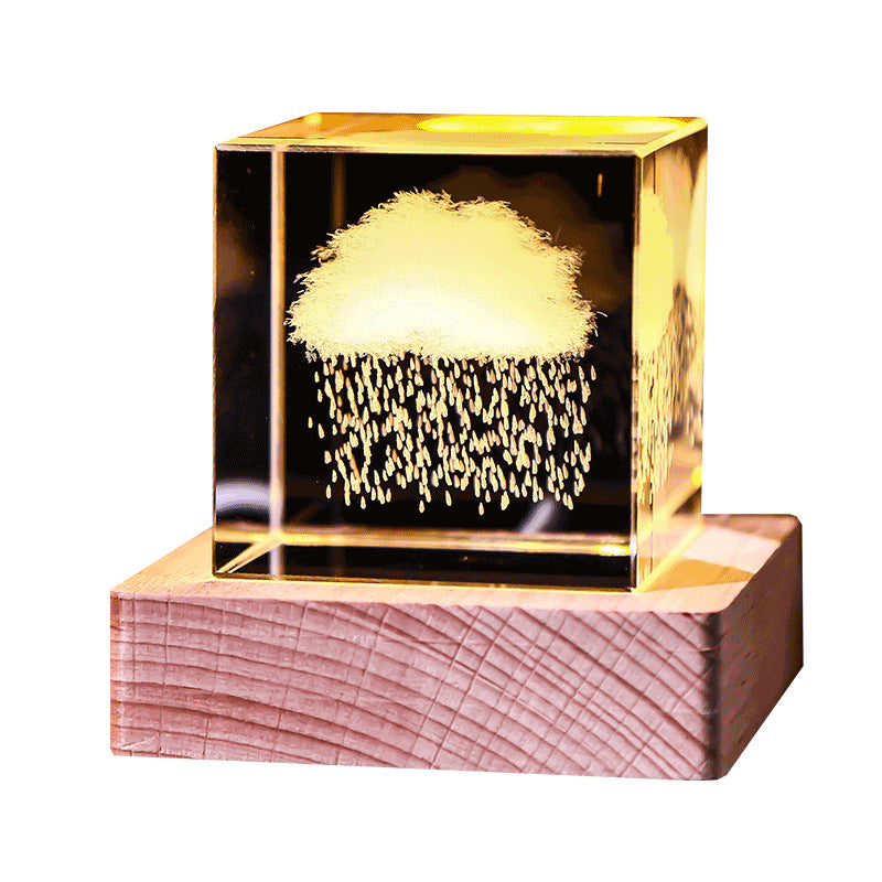 Moon Solar System Galaxy Crystal Cube Decoration Gifts