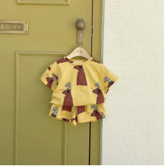 Children's Clothing Short-sleeved Boys And Girls Toddler Shorts Set Baby Two-piece Suit