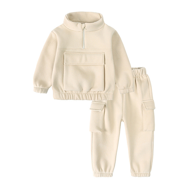 Clothing Boys And Girls Western Style Fashion Sweater Two-piece Children's Casual Sports Sets