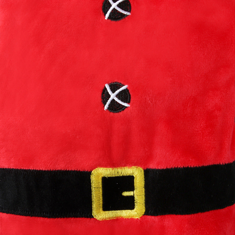 Santa Claus Long-sleeved Romper Romper Hat Two-piece Children's Clothing Ins