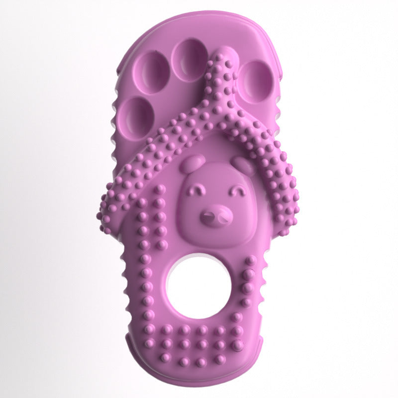 New Pet Toy Bite-resistant Slippers TPR Bite Grinding Teeth Cleaning Multi-color Dog Toy