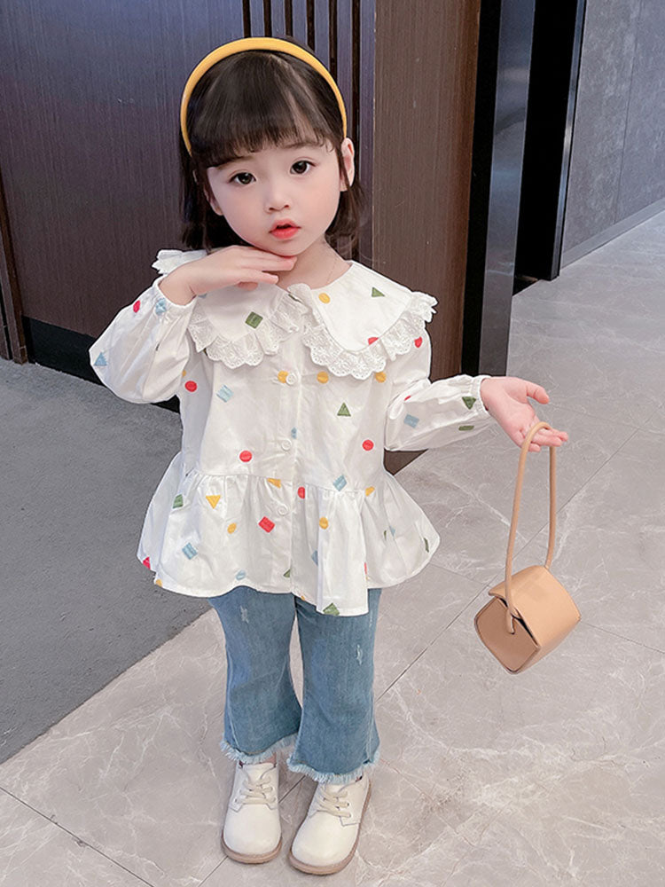 One-year-old Baby Girl Western Style Children's Two-piece Spring And Autumn Children's Clothing