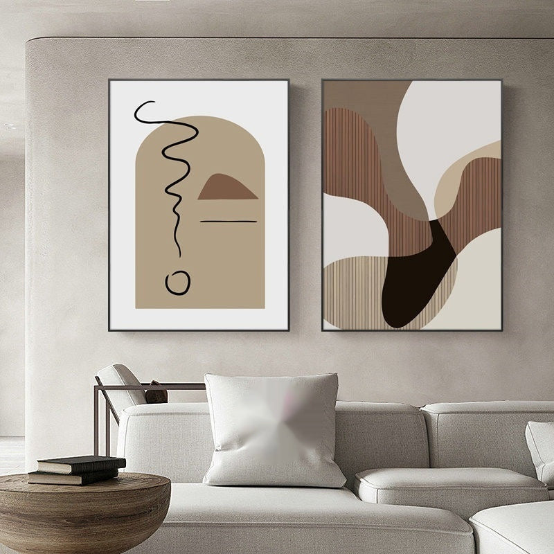 Modern decorative wall art with winter tree scene