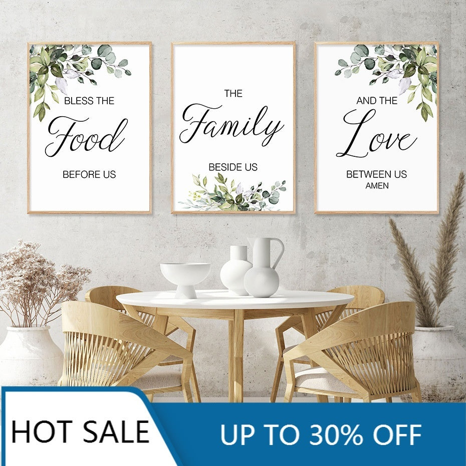 Neutral-tone canvas art displayed in bright living room